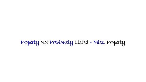 Web - Misc. Property - English