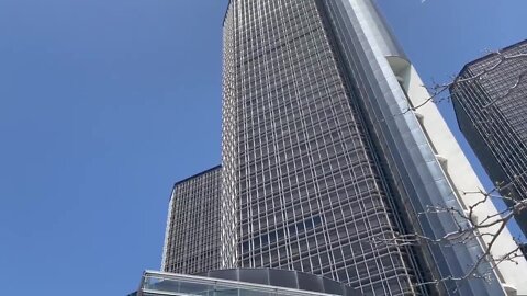 Person arrested after scaling side of Renaissance Center on Sunday