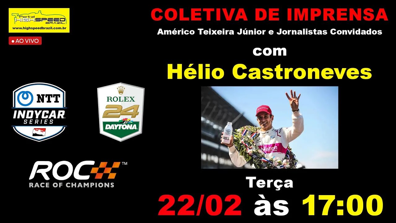 COLETIVA DE IMPRENSA COM HÉLIO CASTRONEVES | Ao Vivo