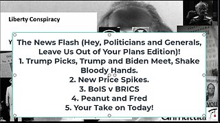 Liberty Conspiracy LIVE 11-13-24! Nominees, Normalcy Bias, War, Gabbard, Gaetz, Hegseth, Inflation!