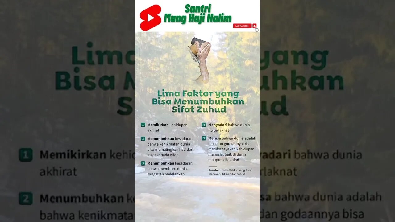 #5 Faktor Yang Bisa Menumbuhkan Sifat Zuhud #shorts #zuhud #statusvideo #statuswhatsapp