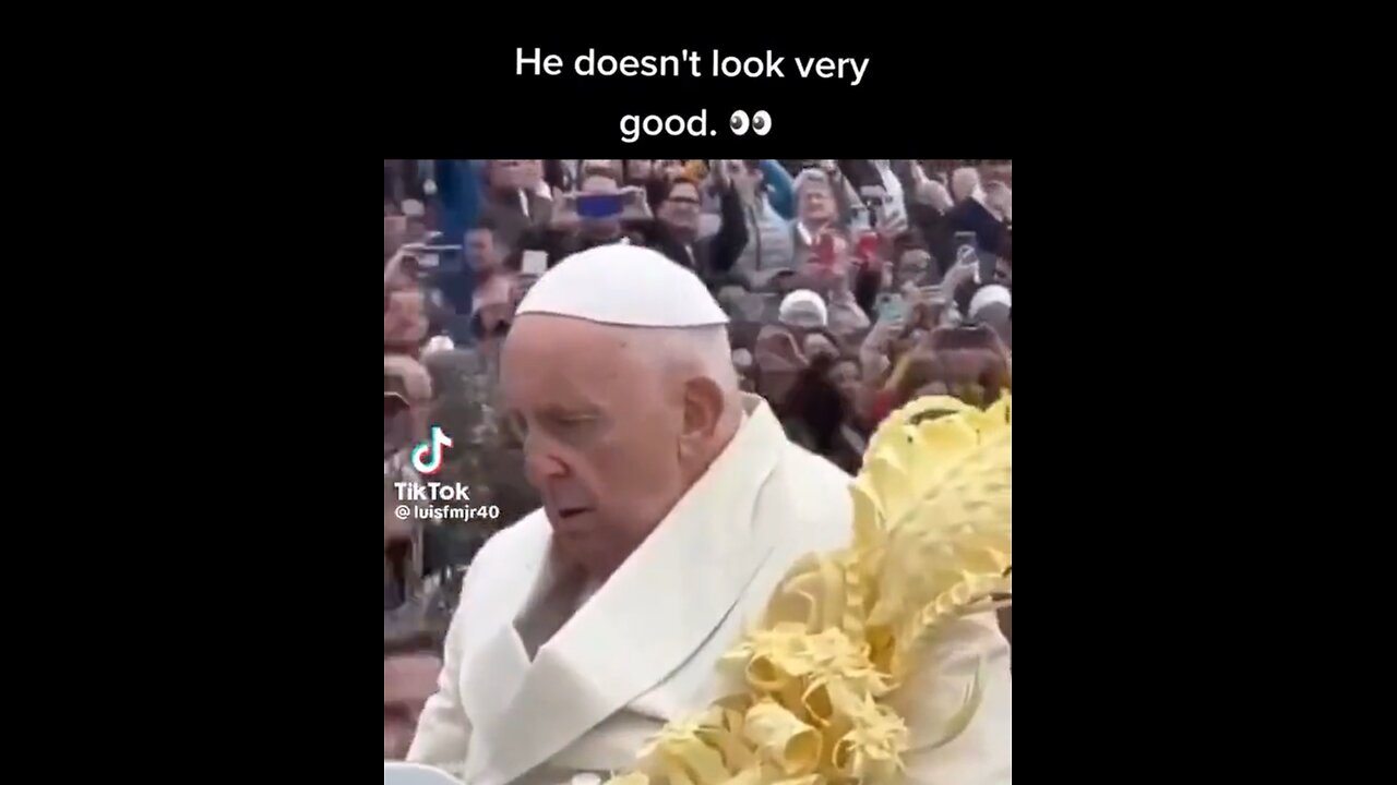 Pope looks like he is ready to kill over…