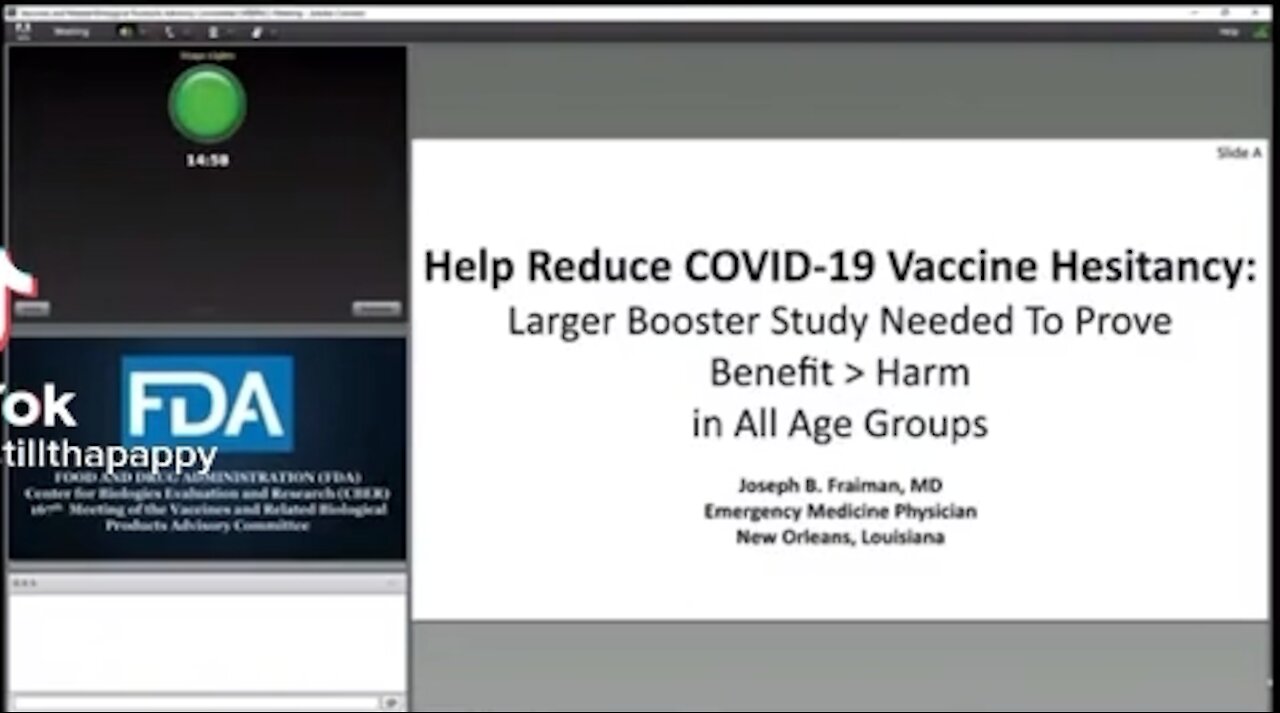 Dr. Fraiman discusses lack of vaccine efficacy studies