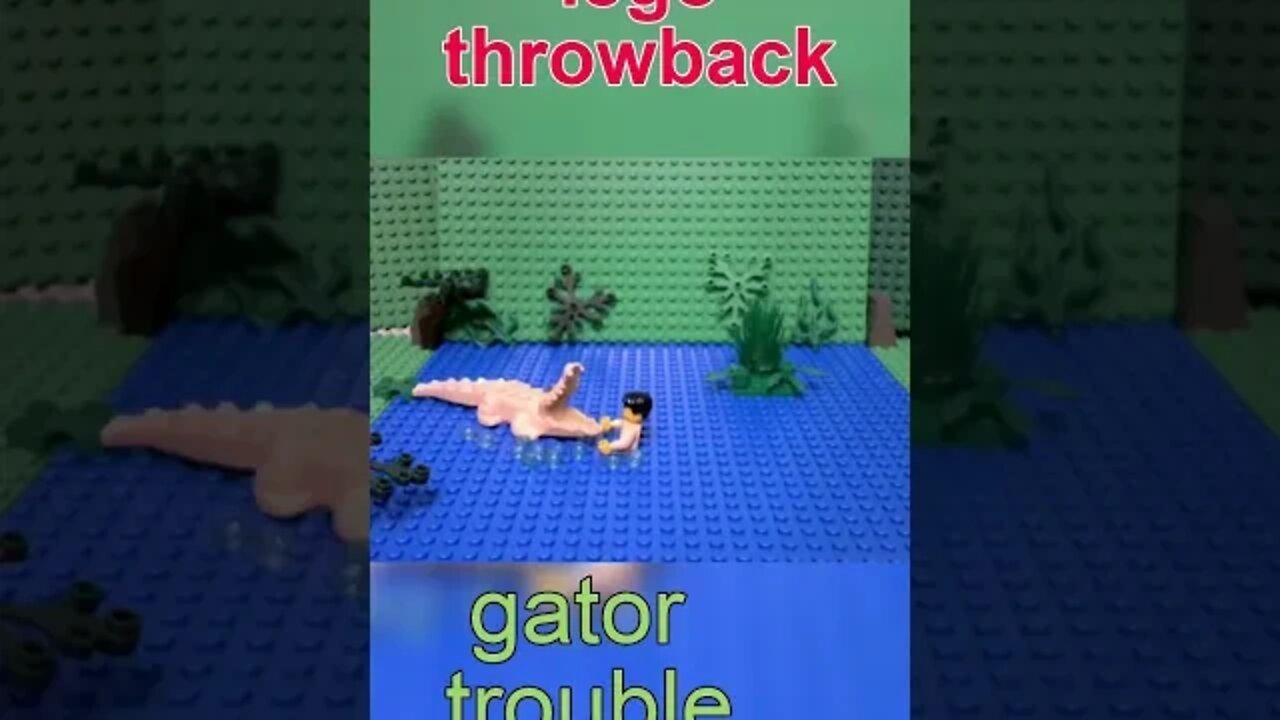 Gator encounter Lego stop-motion #shorts