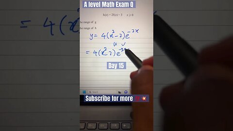 A level Math Exam Q Based on product rule of derivative #youtubeshorts#edxcel#youtube#mathtrick