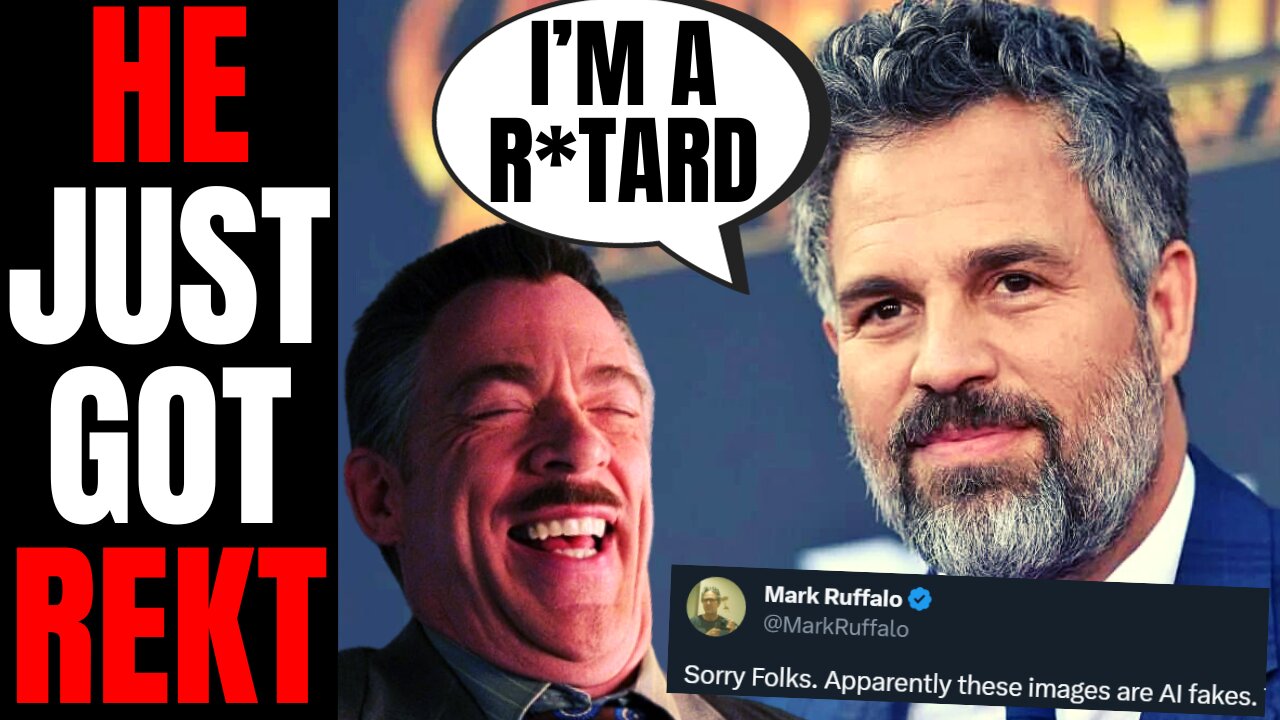 Woke Lunatic Mark Ruffalo Gets DESTROYED After Posting FAKE Images Of Trump And Blaming Elon Musk