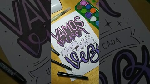 vamos viver um dia de cada vez! lettering que fiz🤍