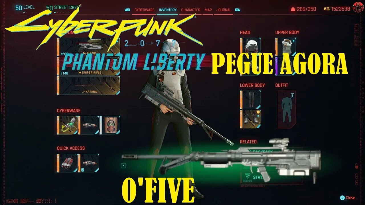 CYBERPUNK 2077 PHANTOM LIBERTY COMO PEGAR O RIFLE DE PRECISAO ICONICO 0 FIVE