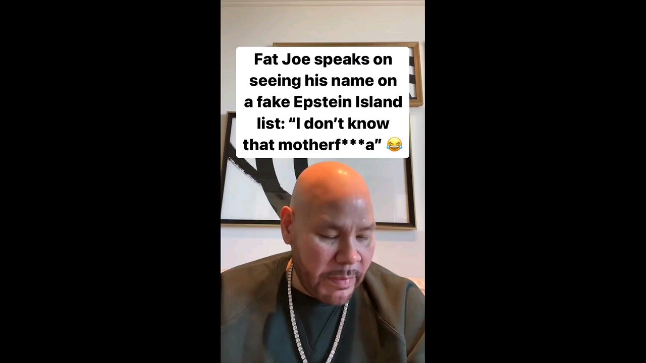 Fat Joe Responds To "Fake" Epstein List