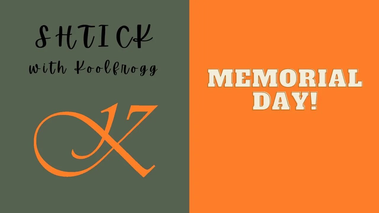 Memorial Day! Lots to talk about.