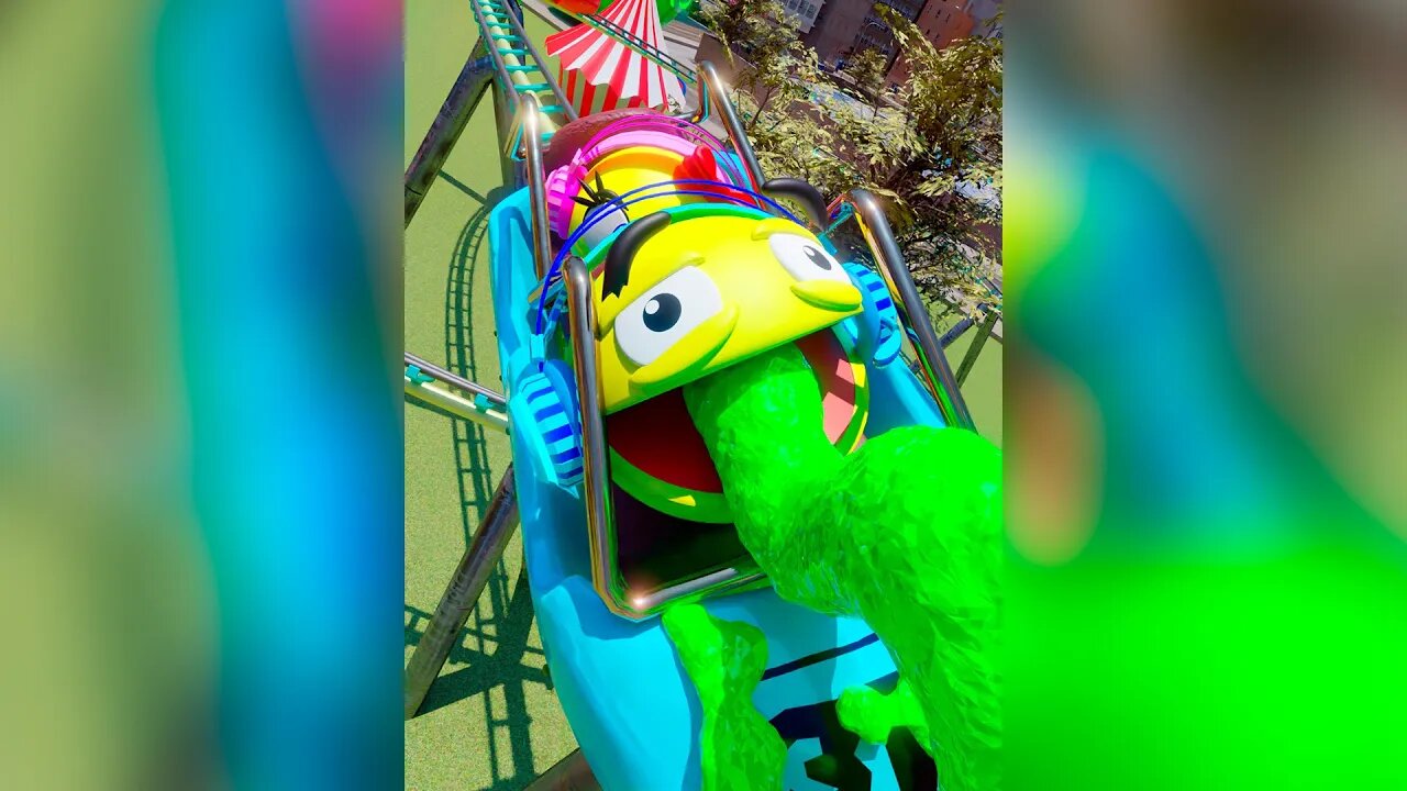 PACMAN DOESN'T LIKE ROLLER COASTERS #Shorts
