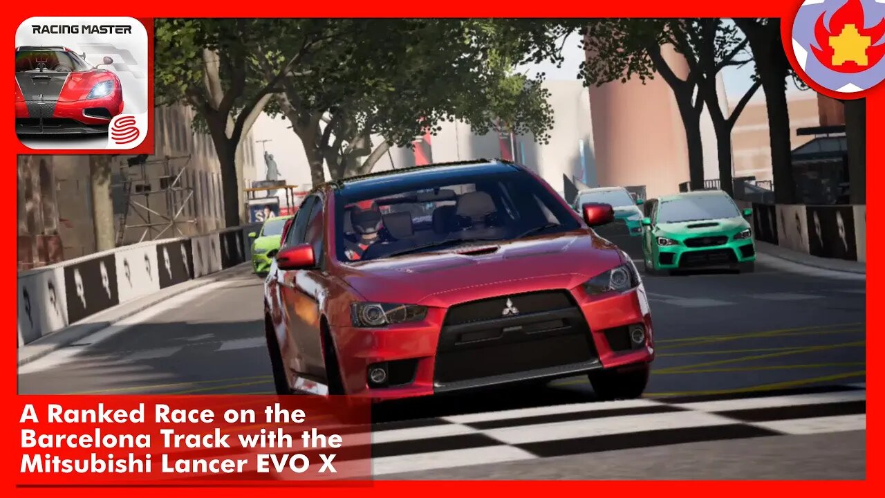 A Ranked Race on the Barcelona Track with the Mitsubishi Lancer EVO X | Racing Master
