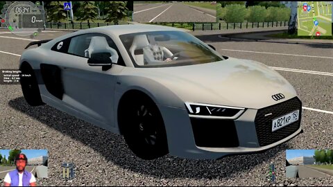 Audi R8- on Road to Gas Station l Gameplay