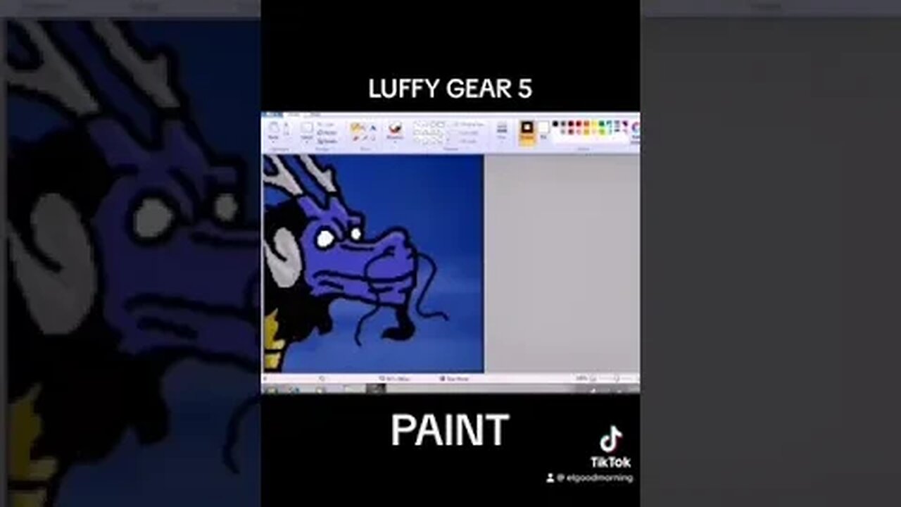 Luffy Gear 5 animation in paint | one piece Wano arc final