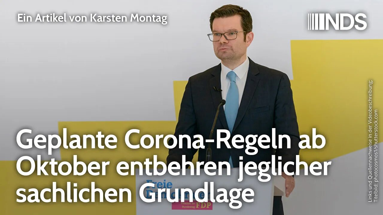 Geplante Corona-Regeln ab Oktober entbehren jeglicher sachlichen Grundlage | Karsten Montag | NDS