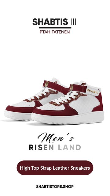 Shabtis III Ptah-Tatenen Men's (risen land) High Top Strap Leather Sneakers