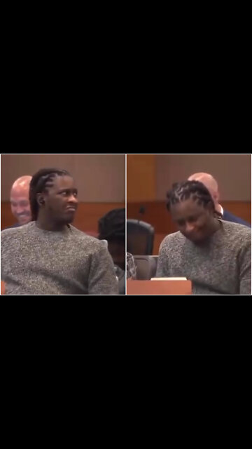Young Thug listening to Future & Metro's new album while in court