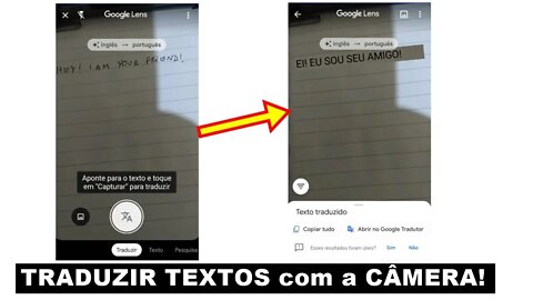 Traduzir textos com a câmera do celular