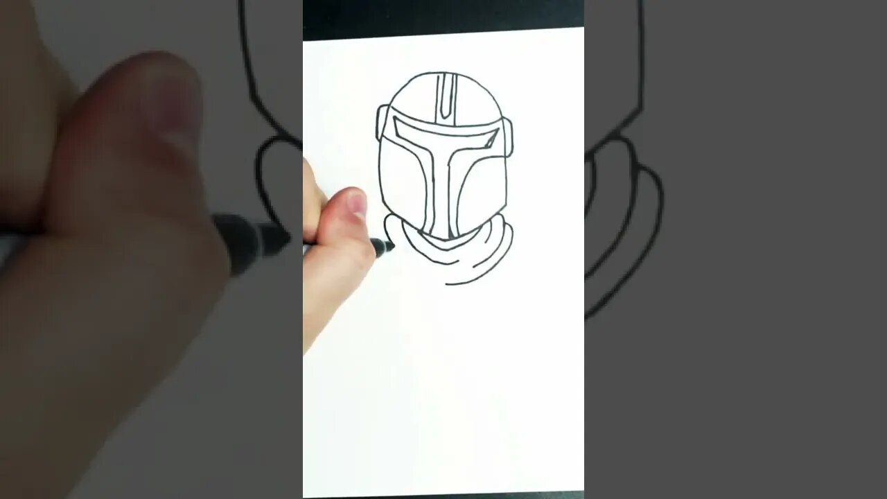 Drawing MANDALORIAN from STAR WARS! #shorts #howtodraw #mandalorian #starwars