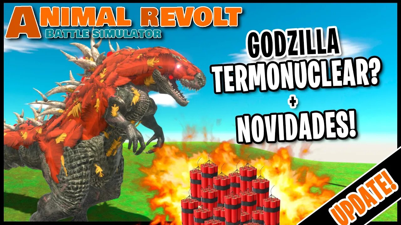 Godzilla termonuclear e novidades! Lança chamadas e novas partes - Animal Revolt Battle Simulator