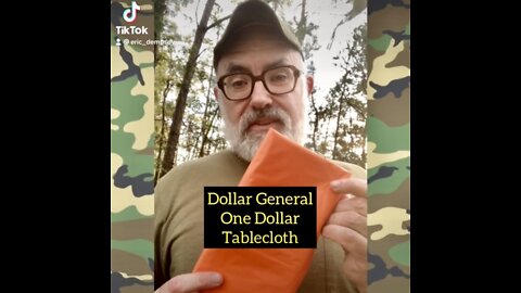 One Dollar Tablecloth for Survival Kit Use
