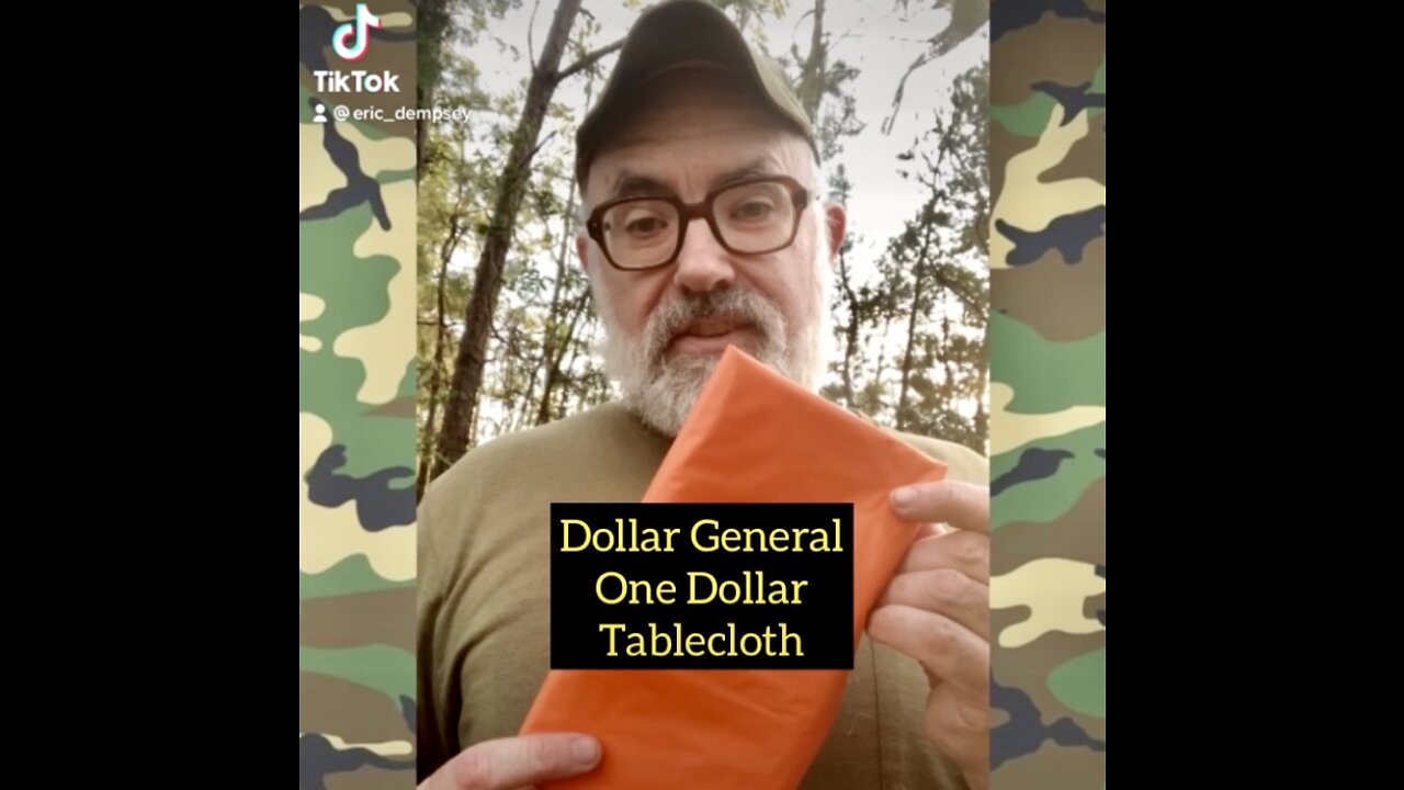 One Dollar Tablecloth for Survival Kit Use