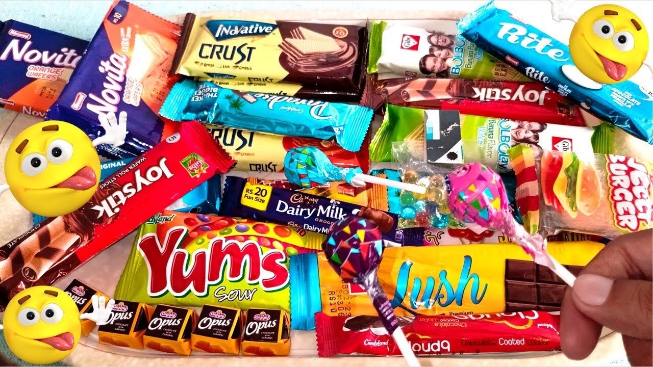 Some lot's of candies - Some new lolypop chocoolate #chocolate #dairymilk #candies #asmr