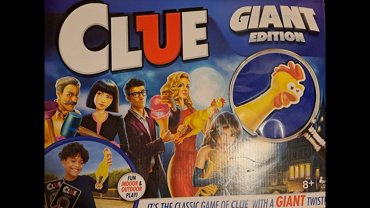 Clue Giant Edition Board Game (2021, Hasbro/Spin Master) -- What's Inside