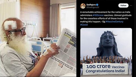 WEF Guru - Sadhguru has brain surgery after brain bleed