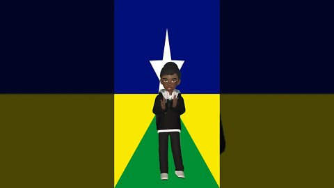 Vídeo de Animação - Avatar dançando na frente da bandeira do Rondônia #shorts
