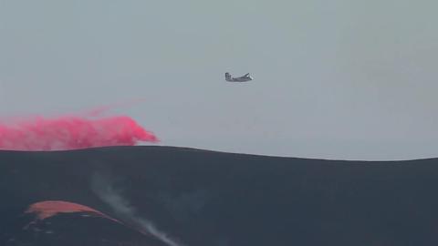 Tarina Fire -- Air Tanker Fire Retardant Drop