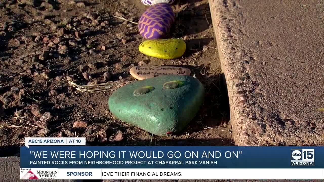 Community left wondering who took more than one dozen painted rocks meant to uplift others