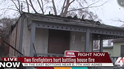 Two KC firefighters hospitalized after house fire