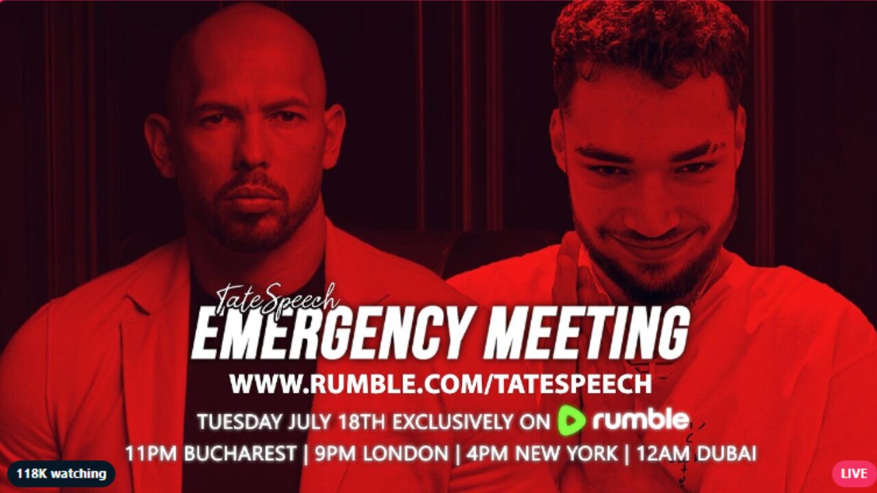 🔴 Andrew Tate With Adin Ross Emergency Meeting LIVE 🔴