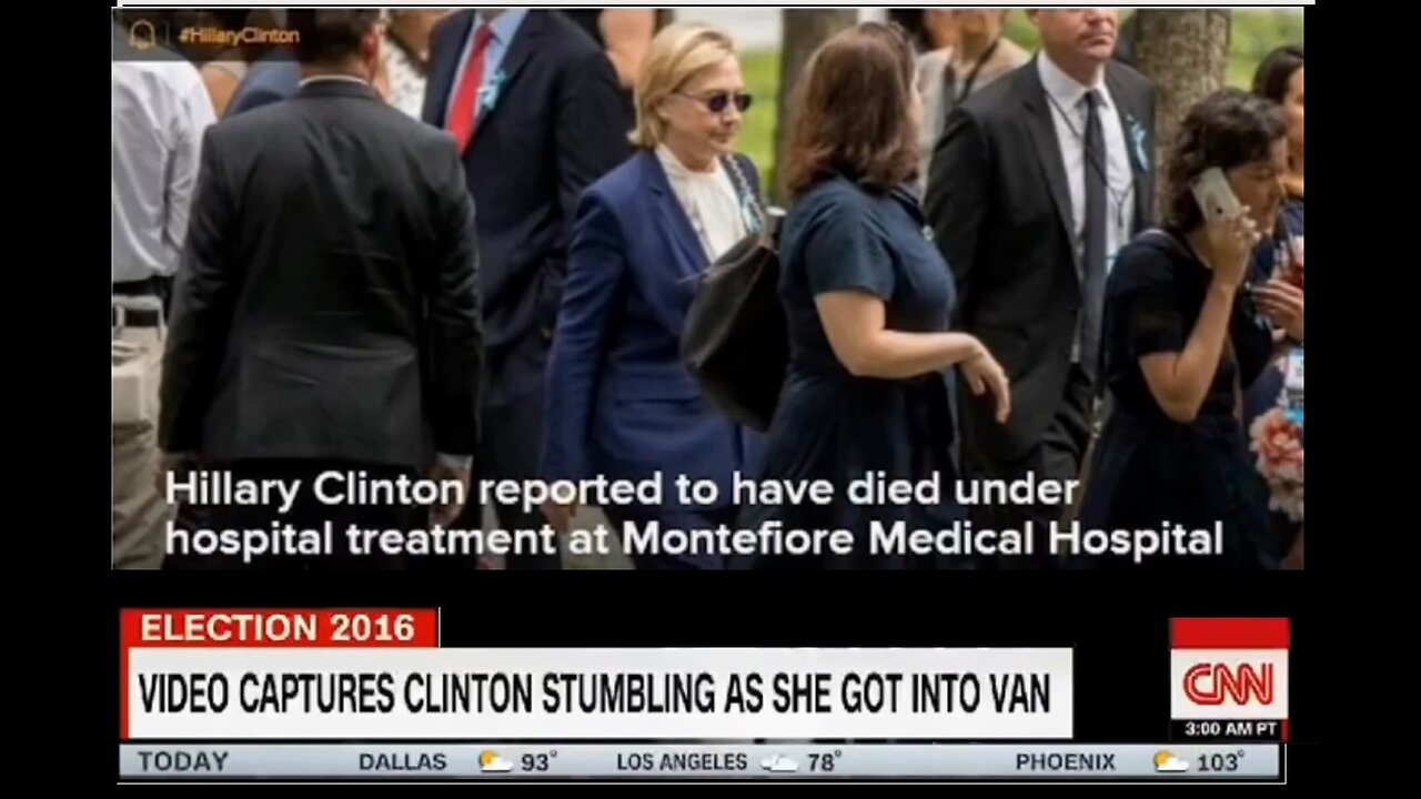 ABC7 News Reported Hillary Clinton Died Following her 2016 Stumble at the 9/11 Memorial