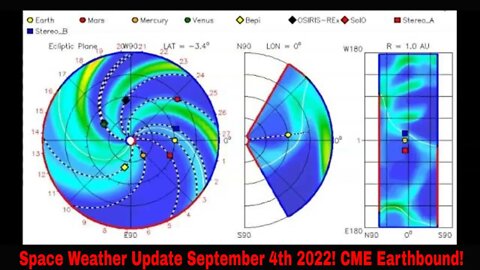 Space Weather Update September 4th 2022! CME Earthbound!