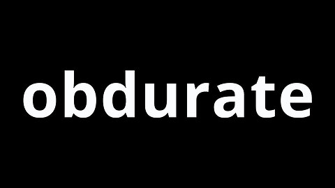 Video Word Of The Day - Obdurate