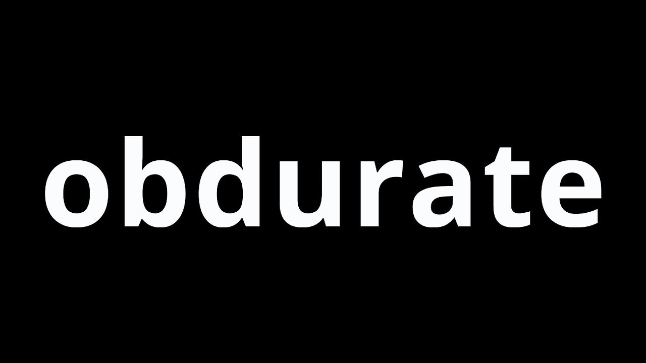 Video Word Of The Day - Obdurate