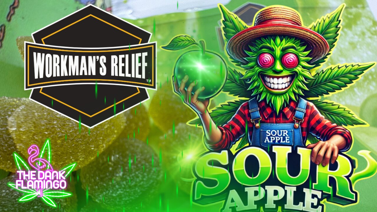 Trying D9 THC Sour Apple Gummies from Workman's Relief! The Dank Flamingo Cannabis Review!