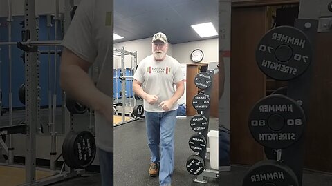 80lbs, then 90lbs Barbells Curls 💪, Crazy 🤪 old man