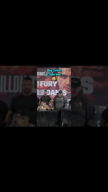 Big John fury flips out and wrecks the place at the Fury Vs KSI press conference lol #johnfury #ksi