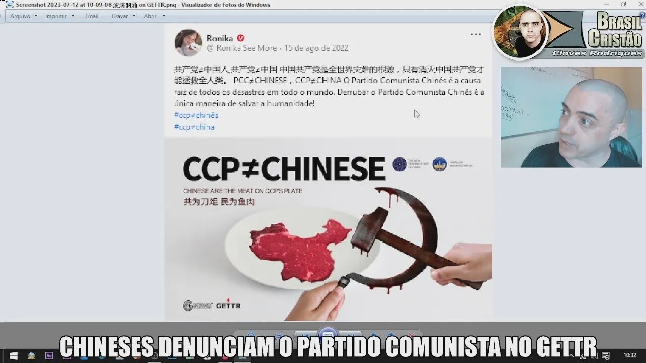 CHINESES DENUNCIAM O PARTIDO COMUNISTA NO GETTR