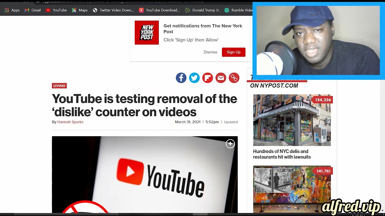Alfred Speaks On YouTube Taking Away The Dislike Button For Mass Mind Control
