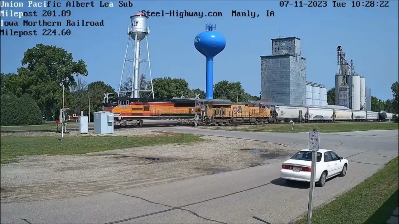 UP 1996 Leading SB Manifest in Manly and Iowa Falls, IA on July 11, 2023