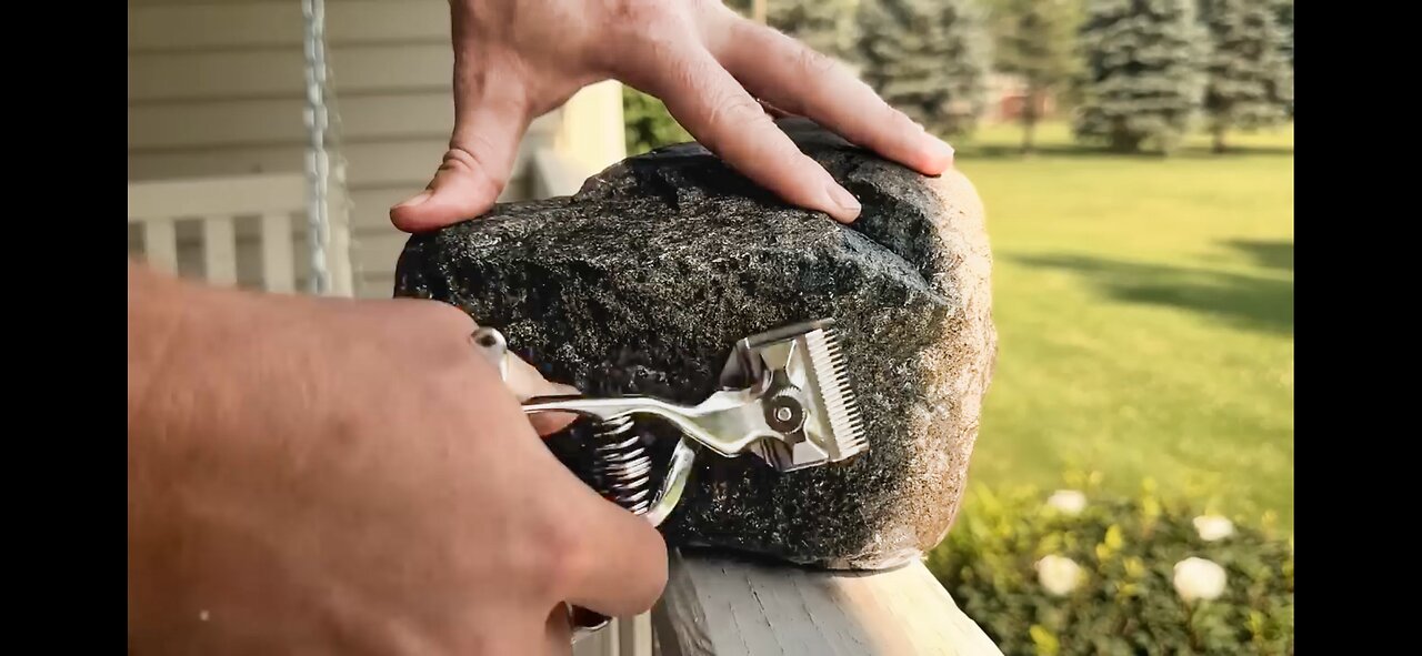 ASMR | Giving A Rock A Haircut