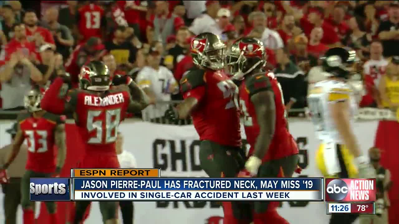 Buccaneers DE Jason Pierre-Paul could miss entire season due to injury from car crash