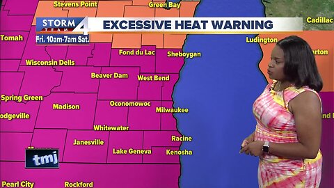 Excessive Heat Warning in effect Friday; feels like temps approaching 110