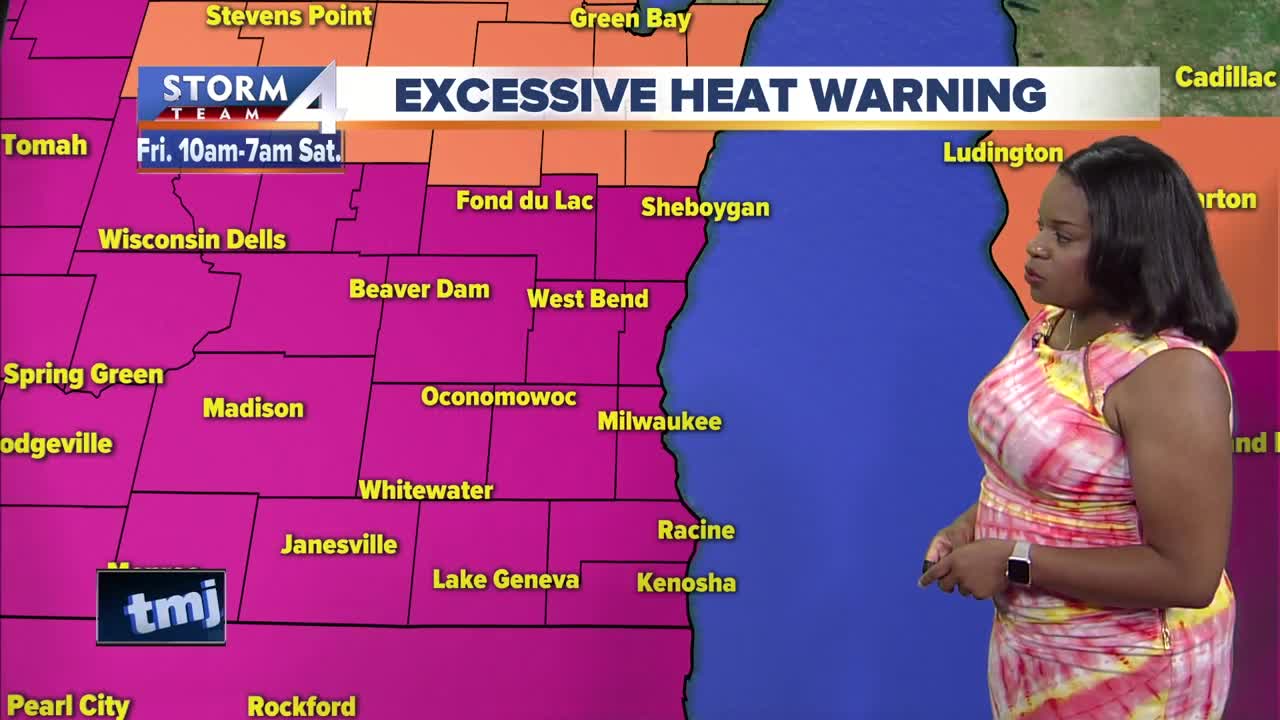 Excessive Heat Warning in effect Friday; feels like temps approaching 110