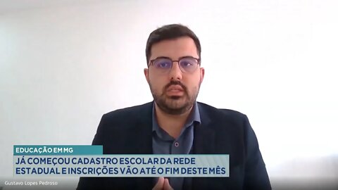 Educação em MG: Já começou Cadastro Escolar da Rede Estadual e Inscrições e vão até o fim deste mês.