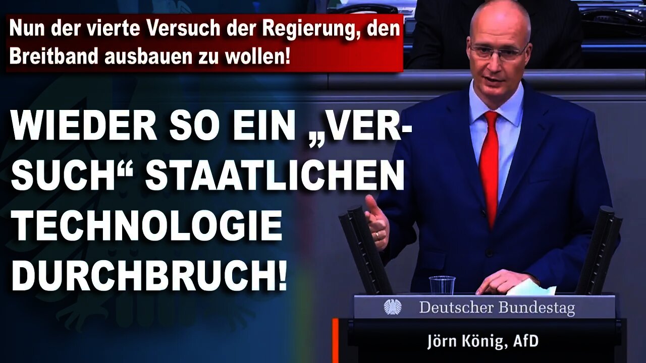 Nun der vierte Versuch der Regierung, den Breitband ausbauen zu wollen Jörn König AfD